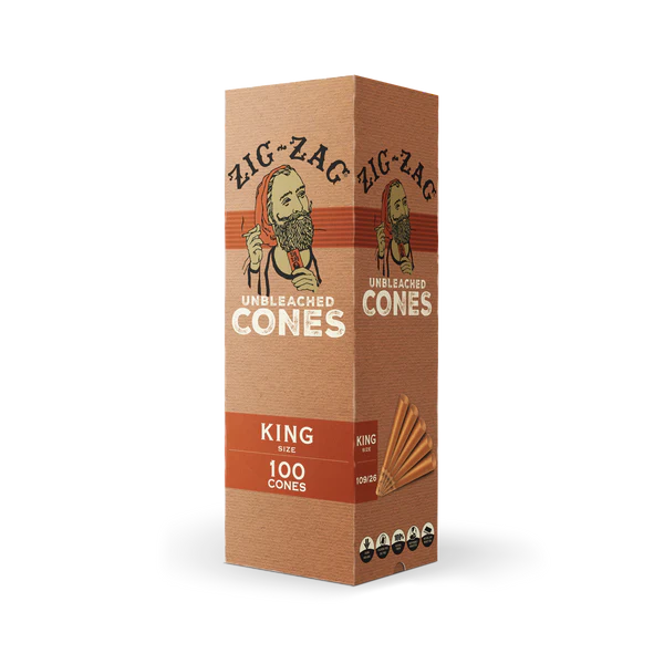 ZIG ZAG UNBLEACHED CONES ¼ 100 CONE