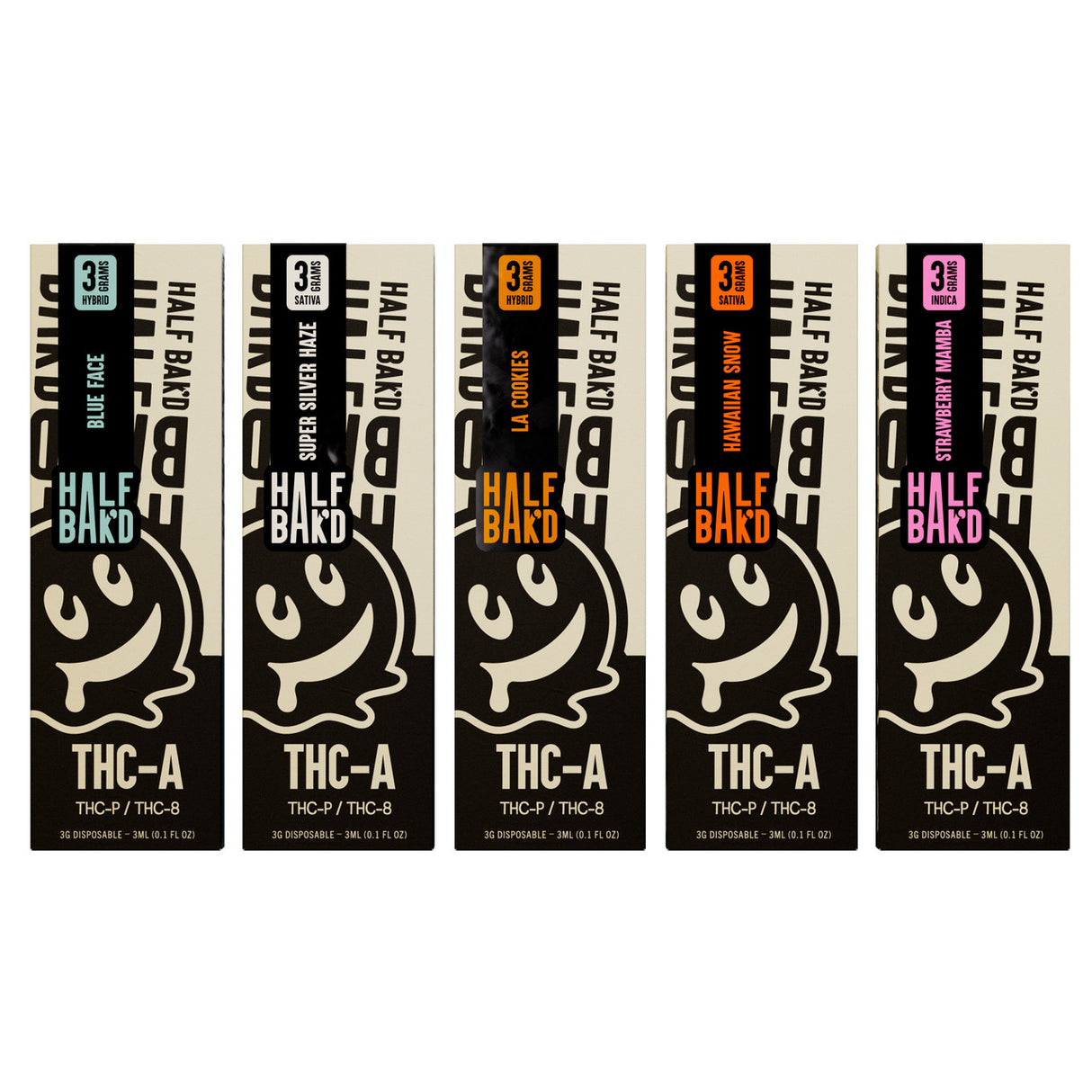 HALF BAK'D THC-A DISPOSABLE 3G
