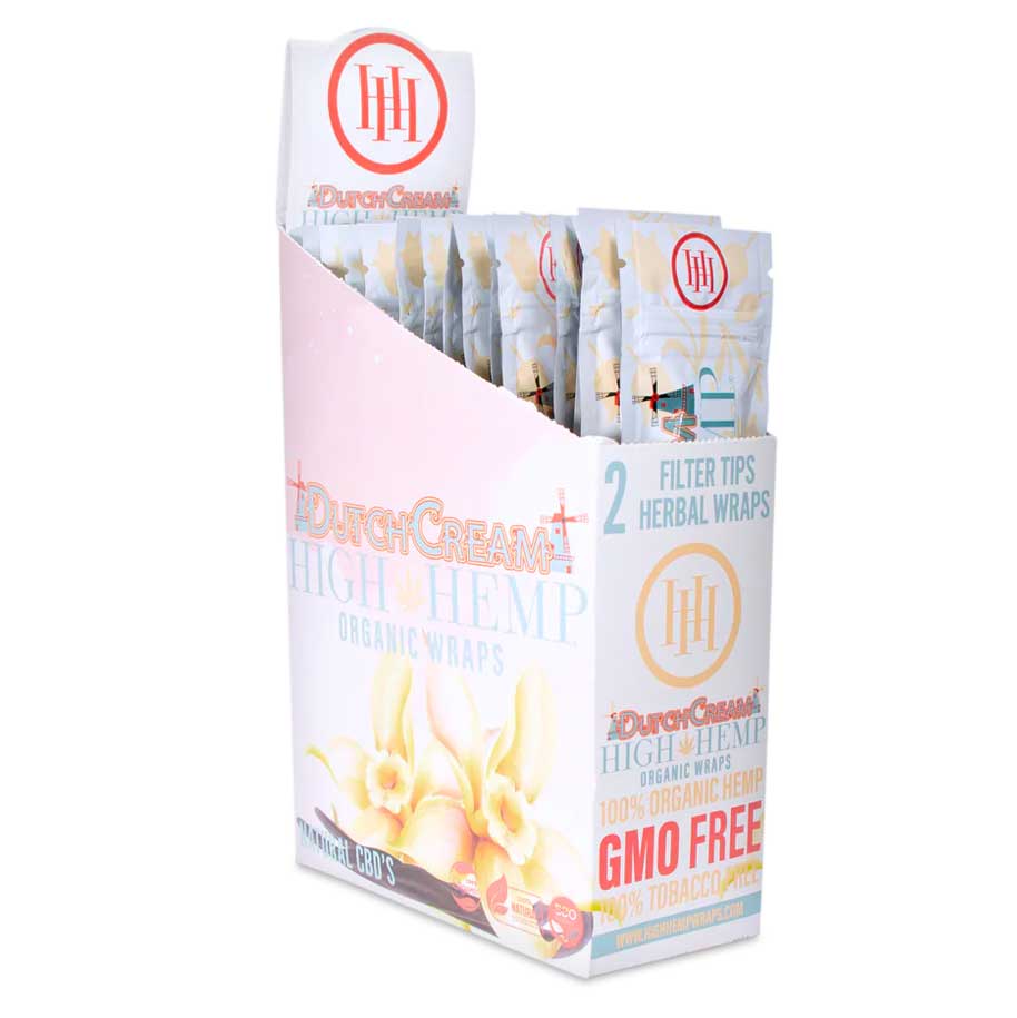 HIGH HEMP WRAPS DUTCH CREAM 24 CT