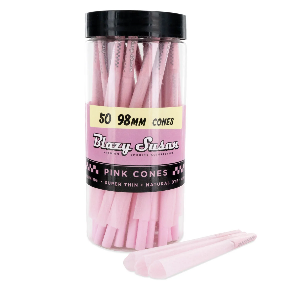 BLAZY SUSAN PINK CONES 50 CT 98MM CONES
