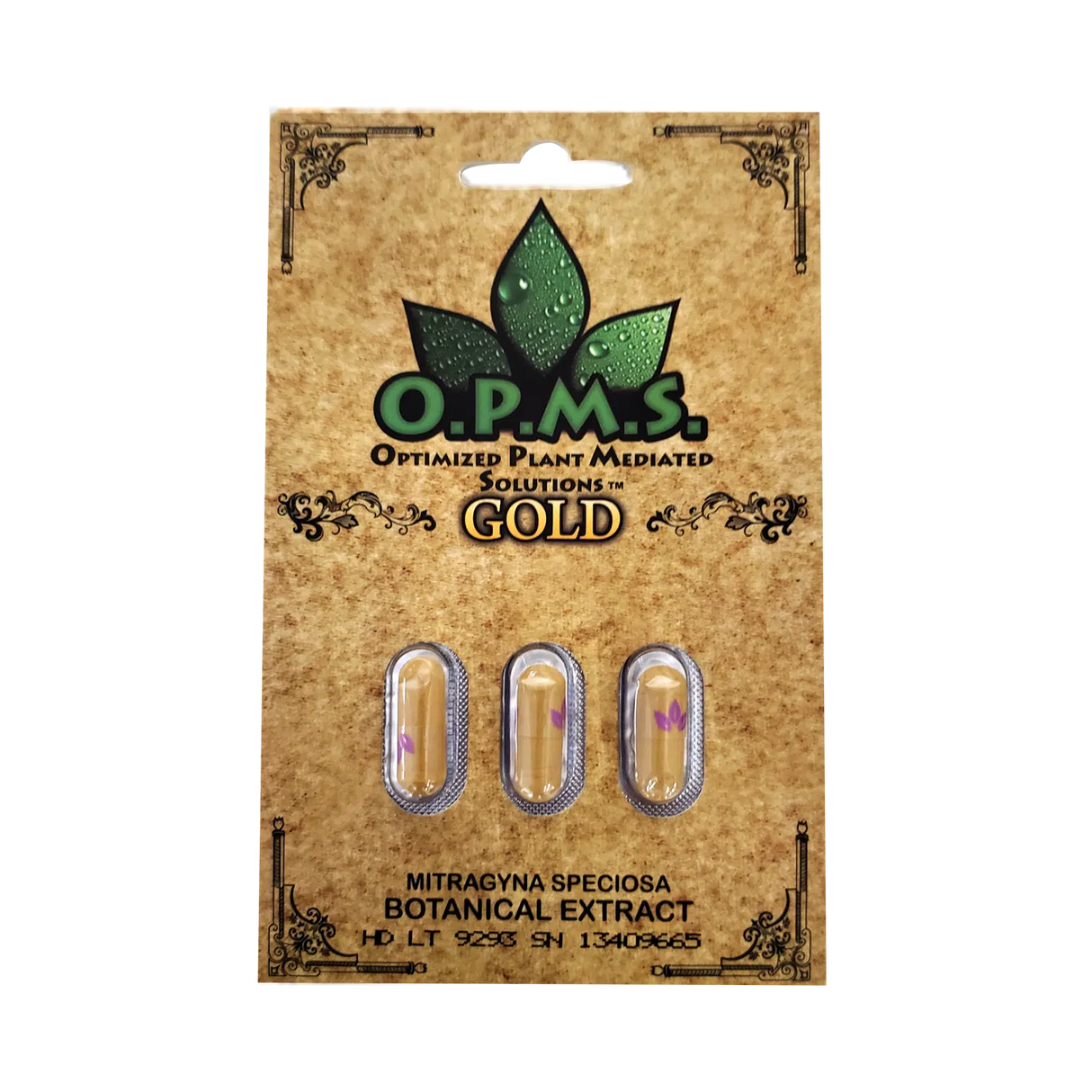 OPMS GOLD 3 COUNT KRATOM PILLS