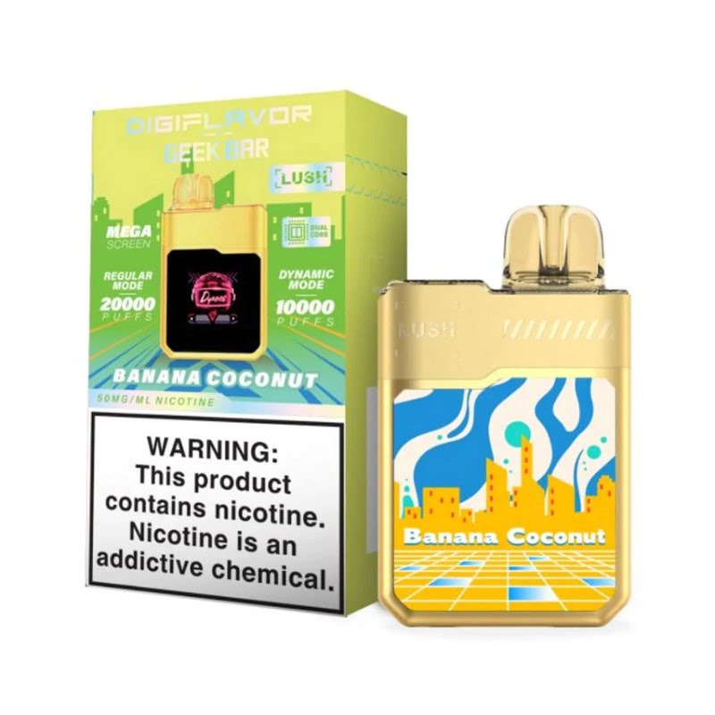 Geek bar Lush 20000 puffs 5ct Banana Coconut