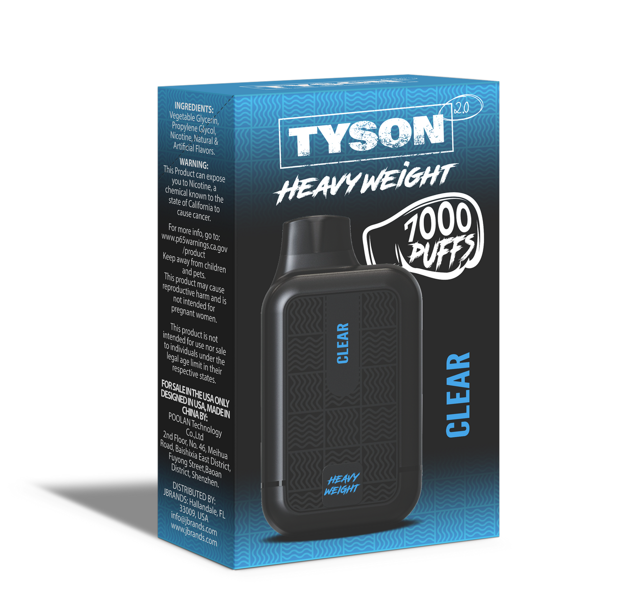 TYSON CLEAR 7000 PUFFS 10ct
