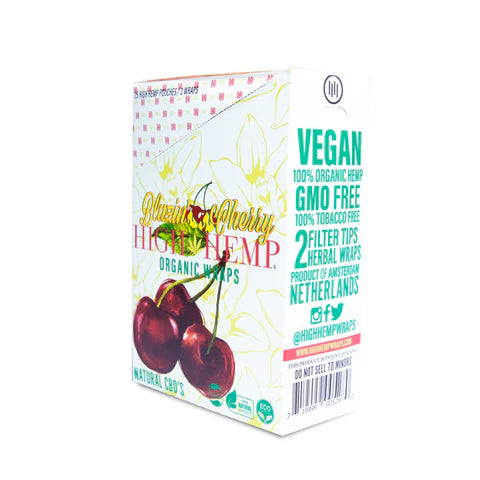 HIGH HEMP ORGANIC WRAPS 25CT BLAZIN CHERRY