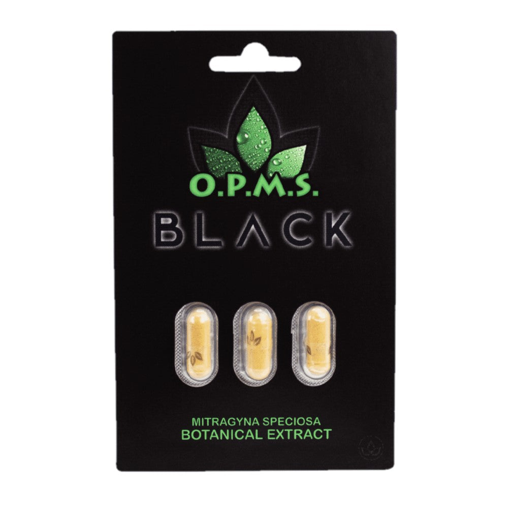 OPMS BLACK 3 COUNT KRATOM CAPSULES