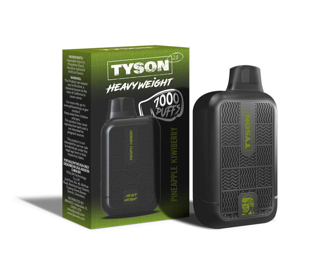 TYSON PINEAPPLE KIWIBERRY 7000 PUFFS 10ct