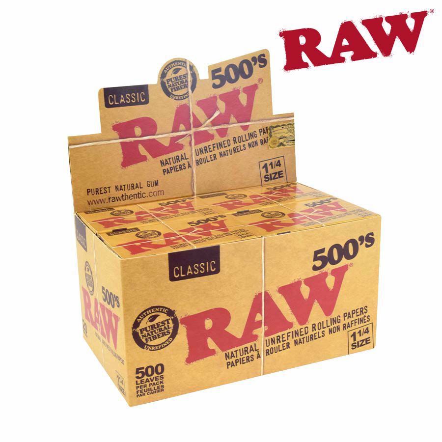 Raw Classic paper 500’s 1 ¼ 500ct 20 per box