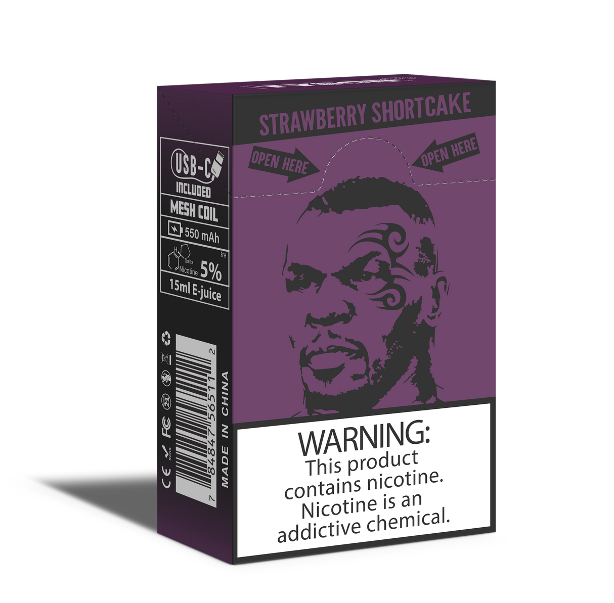 TYSON ROUND 2 SRAWBERRY SHORTCAKE  7500 PUFFS 10ct