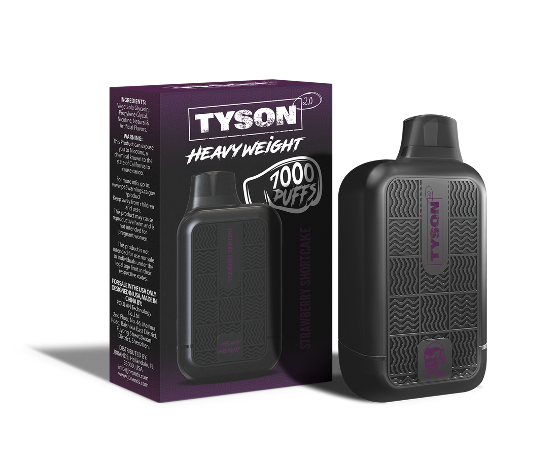TYSON ROUND 2 SRAWBERRY SHORTCAKE  7500 PUFFS 10ct