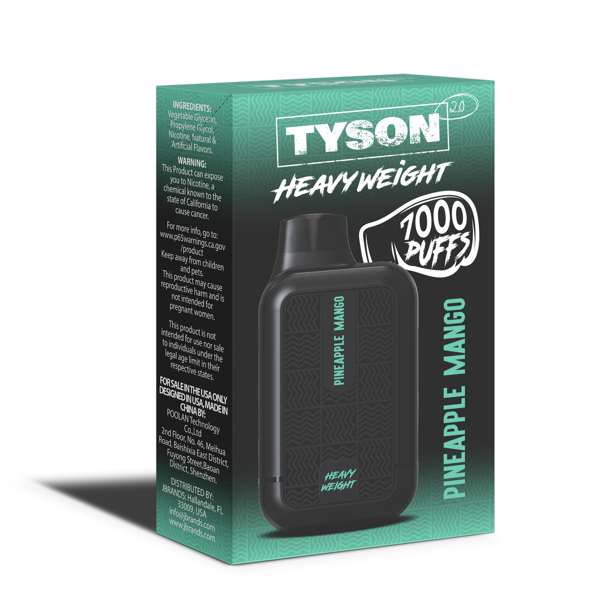 TYSON PINEAPPLE MANGO 7000 PUFFS 10ct