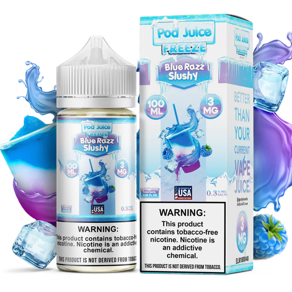 Pod Juice blue razz slushy100 ml