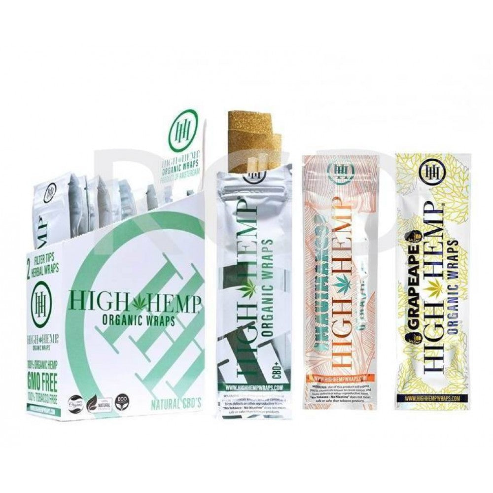 HIGH HEMP ORGANIC WRAPS 25CT NATURAL