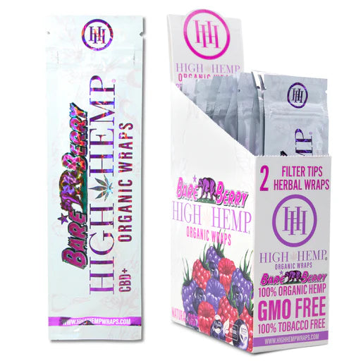 HIGH HEMP ORGANIC WRAPS 25CT BARE BERRY