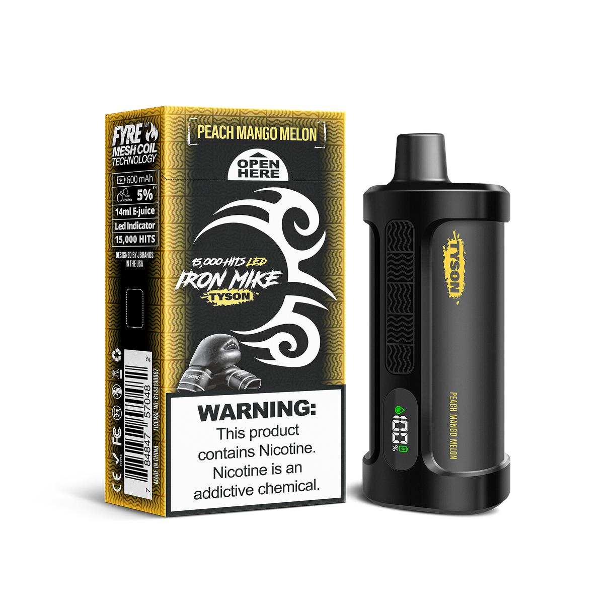 IRON MIKE TYSON 5ct PEACH MANGO