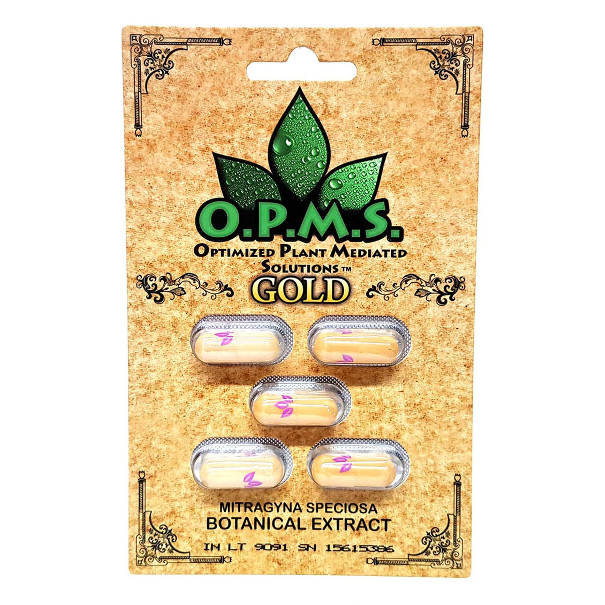 OPMS FIVE COUNT GOLD KRATOM PILLS