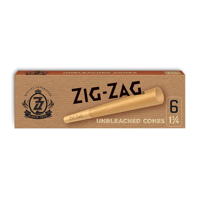 ZIG ZAG 1 ¼ 6 PACK UNBLEACHED CONES