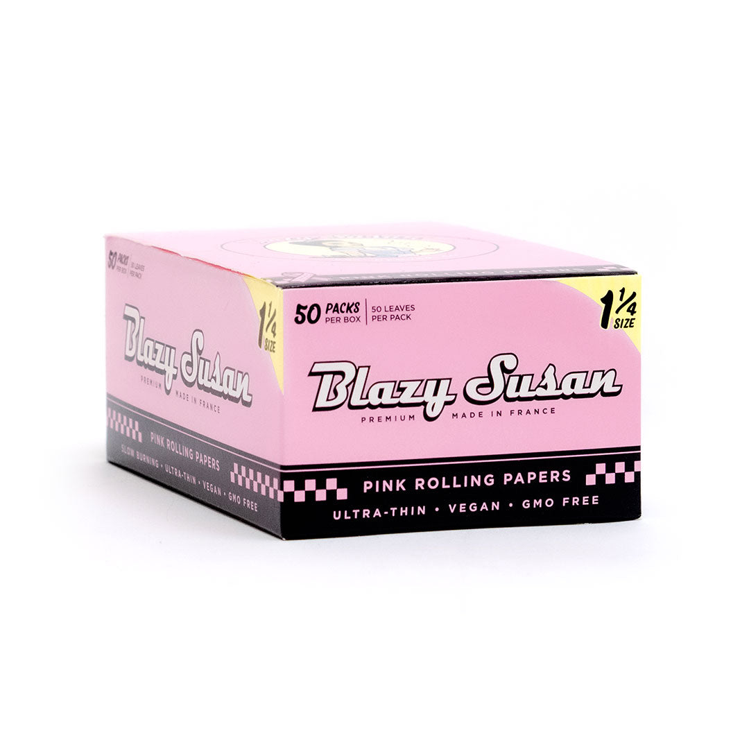 BLAZY SUSAN PINK ROLLING PAPERS 50 PACK PER BOX 1 ¼