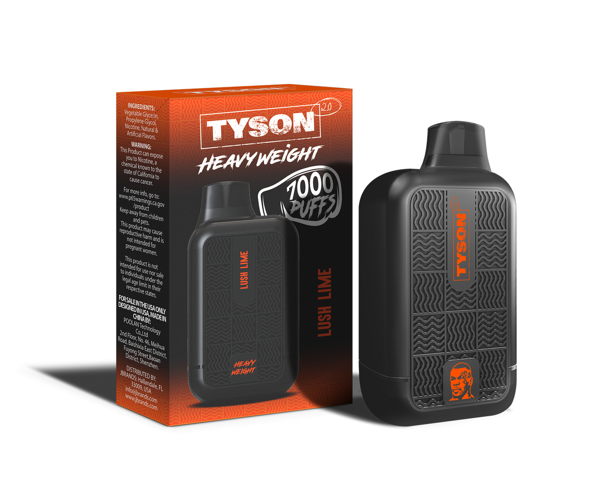 TYSON LUSH LIME 7000 PUFFS 10ct