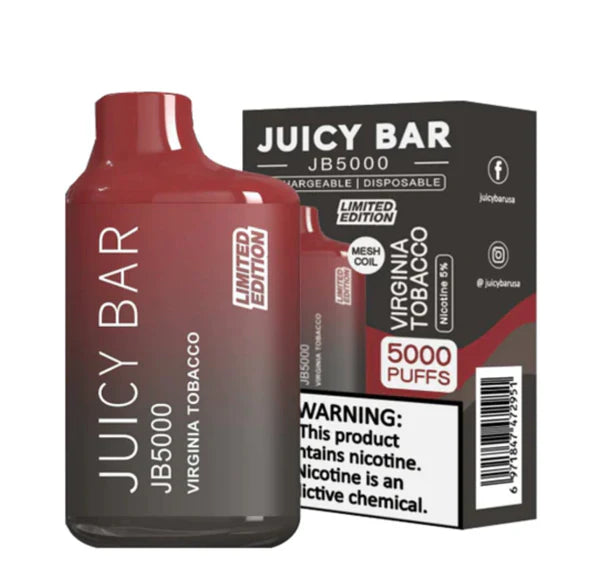 JUICY BAR LE VIRGINIA TOBACCO 5000 PUFFS