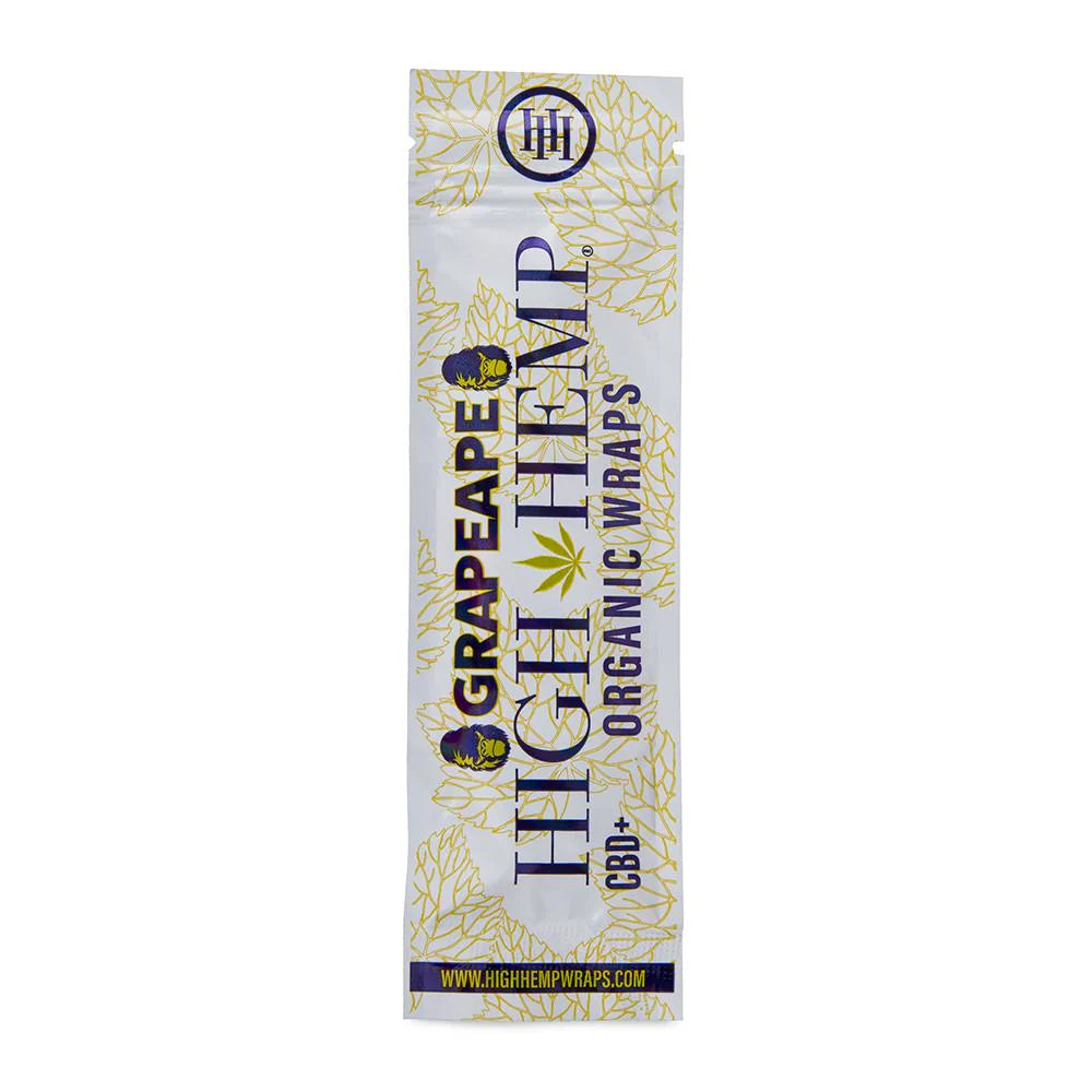 HIGH HEMP ORGANIC WRAPS 25CT GRAPEAPE