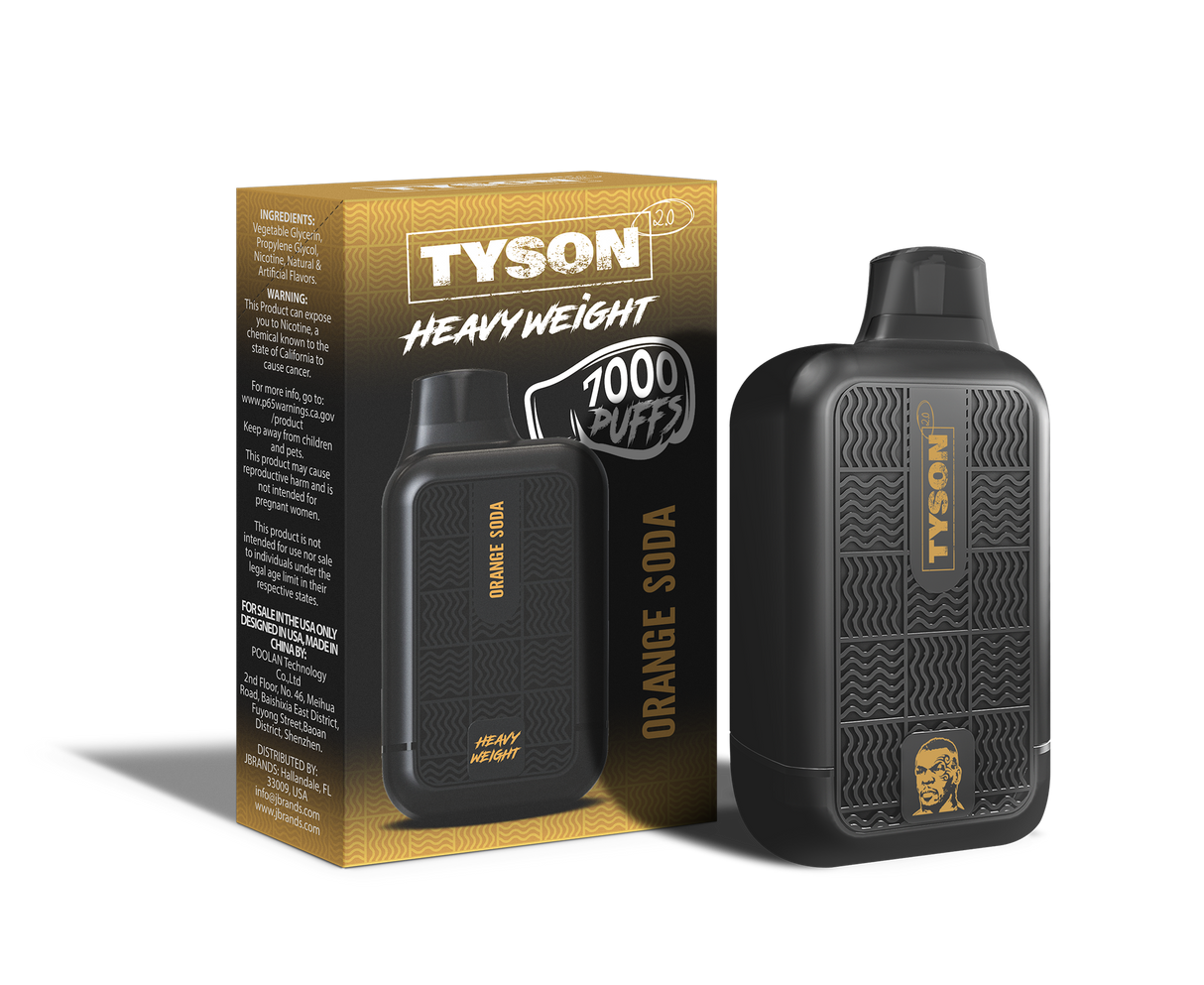 TYSON  ORANGE SODA 7000 PUFFS 10ct