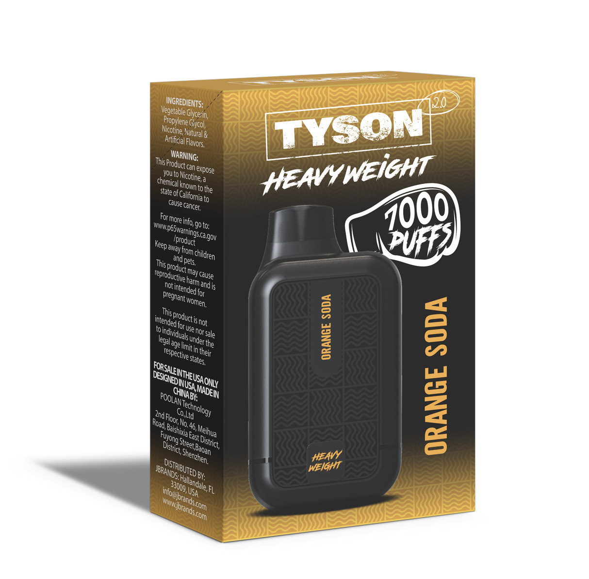 TYSON  ORANGE SODA 7000 PUFFS 10ct