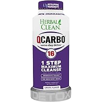 Qcarbo Herbal clean Detox 16oz Grape