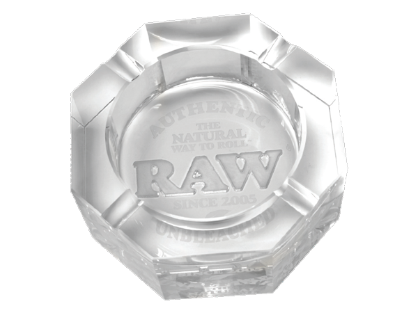 Raw glass ashtray