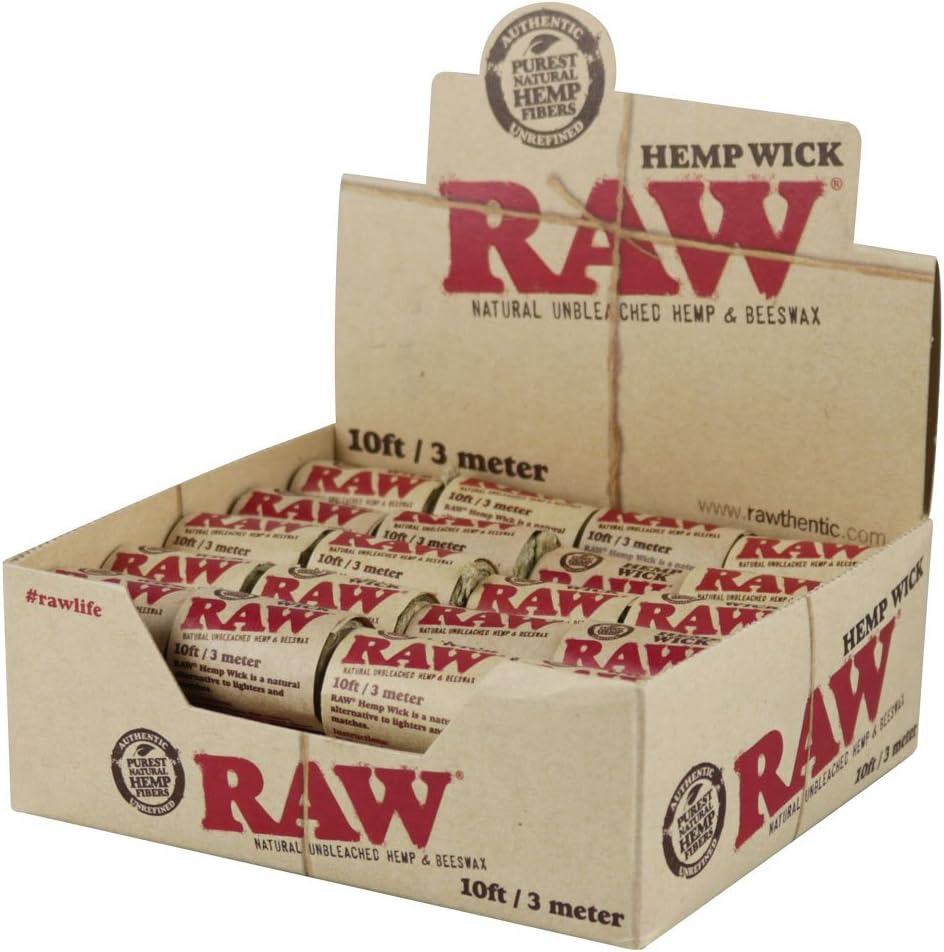 Raw hemp wick 10ft 40ct